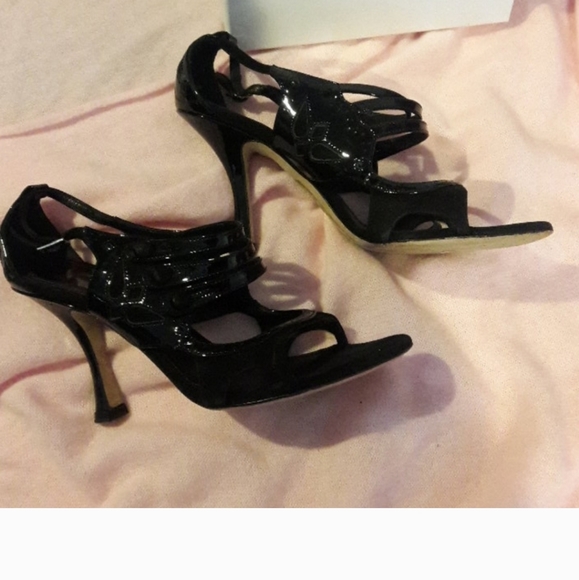 Designer DIOR Patent Leather Sandals - Picture 1 of 10